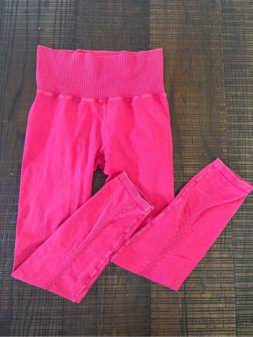 Free People Good Karma Hot Pink High-Rise Active 7/8 Leggings, M/L